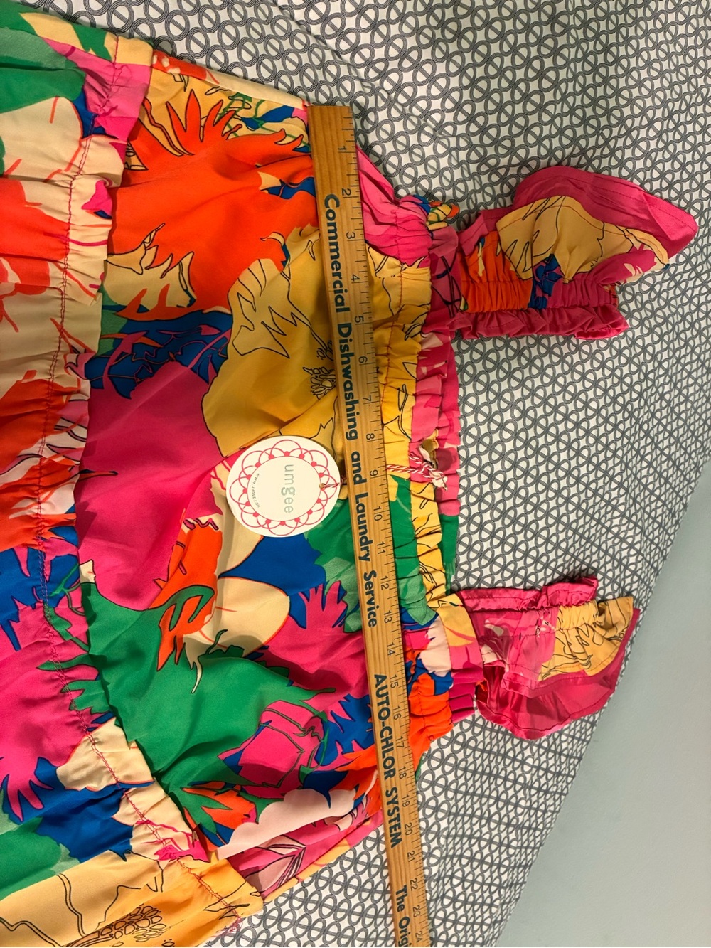 Umgee Bright Floral Sundress in Pink, Yellow & Green size medium - Picture 5 of 10